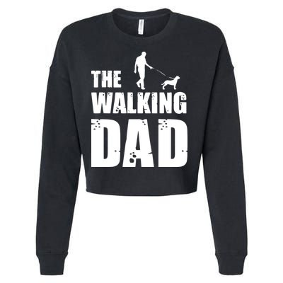 The Walking Dad Rottweiler Dog Lover Owner Dog Breed Gift Cropped Pullover Crew