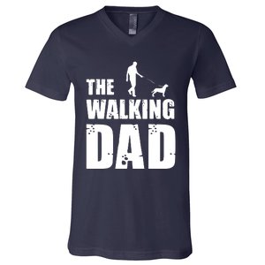 The Walking Dad Rottweiler Dog Lover Owner Dog Breed Gift V-Neck T-Shirt