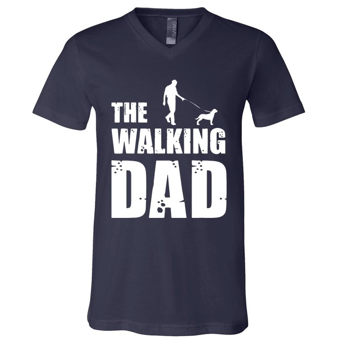 The Walking Dad Rottweiler Dog Lover Owner Dog Breed Gift V-Neck T-Shirt