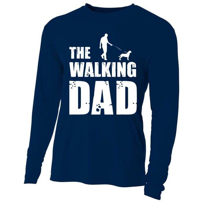 The Walking Dad Rottweiler Dog Lover Owner Dog Breed Gift Cooling Performance Long Sleeve Crew