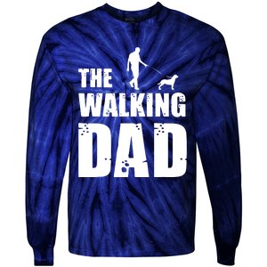 The Walking Dad Rottweiler Dog Lover Owner Dog Breed Gift Tie-Dye Long Sleeve Shirt