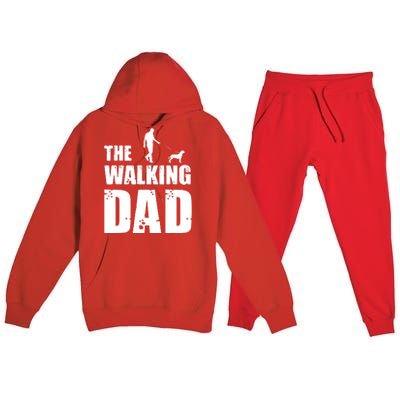 The Walking Dad Rottweiler Dog Lover Owner Dog Breed Gift Premium Hooded Sweatsuit Set