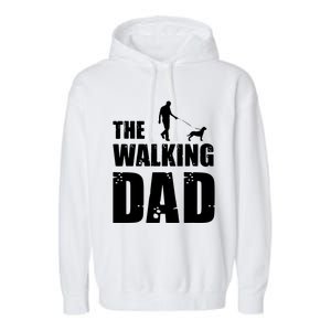 The Walking Dad Rottweiler Dog Lover Owner Dog Breed Gift Garment-Dyed Fleece Hoodie