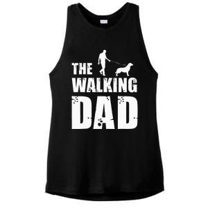 The Walking Dad Golden Retriever Dog Owner Dog Breed Gift Ladies PosiCharge Tri-Blend Wicking Tank