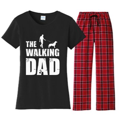 The Walking Dad Golden Retriever Dog Owner Dog Breed Gift Women's Flannel Pajama Set