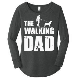 The Walking Dad Golden Retriever Dog Owner Dog Breed Gift Women's Perfect Tri Tunic Long Sleeve Shirt