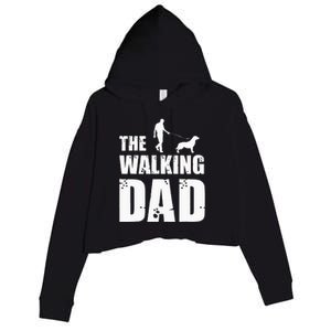 The Walking Dad Golden Retriever Dog Owner Dog Breed Gift Crop Fleece Hoodie