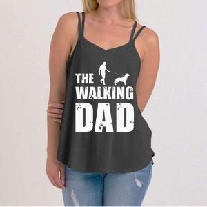 The Walking Dad Golden Retriever Dog Owner Dog Breed Gift Women's Strappy Tank