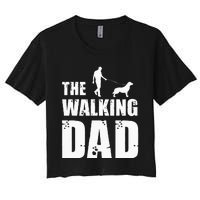 The Walking Dad Golden Retriever Dog Owner Dog Breed Gift Women's Crop Top Tee