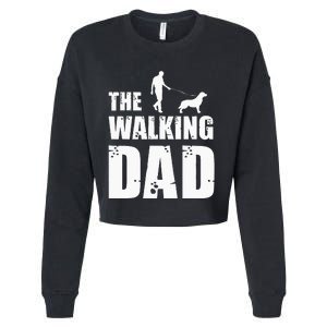 The Walking Dad Golden Retriever Dog Owner Dog Breed Gift Cropped Pullover Crew