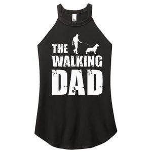 The Walking Dad Golden Retriever Dog Owner Dog Breed Gift Women's Perfect Tri Rocker Tank