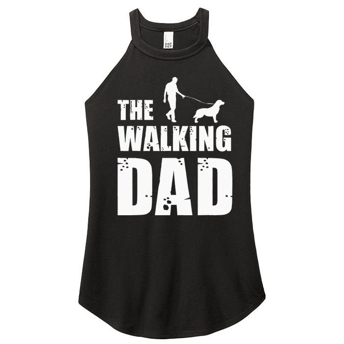 The Walking Dad Golden Retriever Dog Owner Dog Breed Gift Women's Perfect Tri Rocker Tank