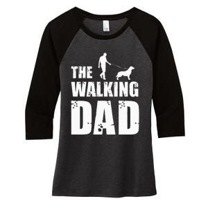 The Walking Dad Golden Retriever Dog Owner Dog Breed Gift Women's Tri-Blend 3/4-Sleeve Raglan Shirt