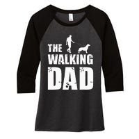 The Walking Dad Golden Retriever Dog Owner Dog Breed Gift Women's Tri-Blend 3/4-Sleeve Raglan Shirt