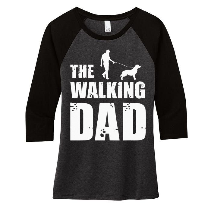 The Walking Dad Golden Retriever Dog Owner Dog Breed Gift Women's Tri-Blend 3/4-Sleeve Raglan Shirt