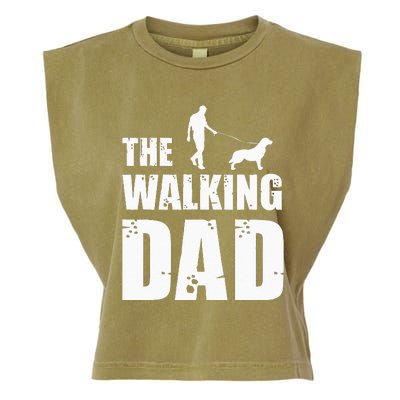 The Walking Dad Golden Retriever Dog Owner Dog Breed Gift Garment-Dyed Women's Muscle Tee