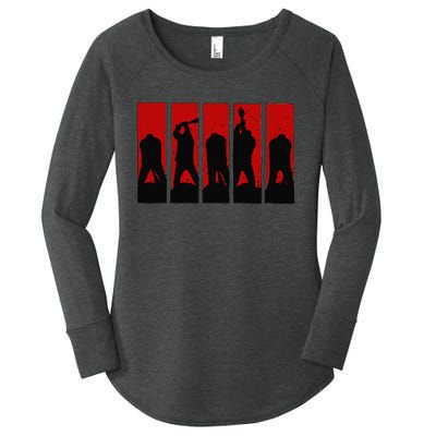 The Walking Dead Here's Negan 5 Panel Women's Perfect Tri Tunic Long Sleeve Shirt