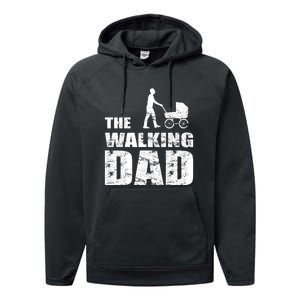 The Walking Dad With Stroller Performance Fleece Hoodie