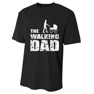 The Walking Dad With Stroller Performance Sprint T-Shirt