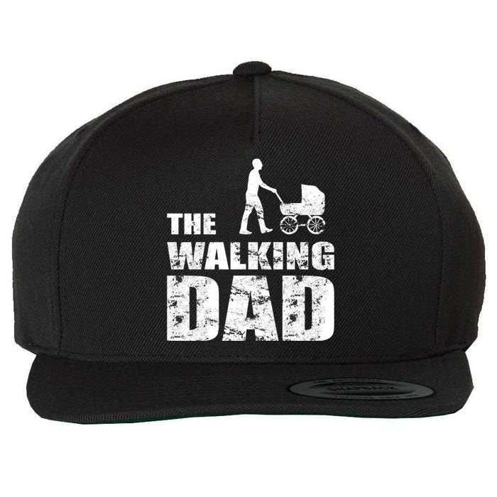 The Walking Dad With Stroller Wool Snapback Cap