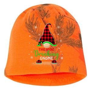 The Wine Drinking Gnome Christmas Gift Xmas Matching Buffalo Plaid Kati - Camo Knit Beanie