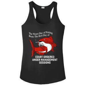 The Worst Day Of Fishing Beats The Best Day Of Court Ordered Gift Ladies PosiCharge Competitor Racerback Tank