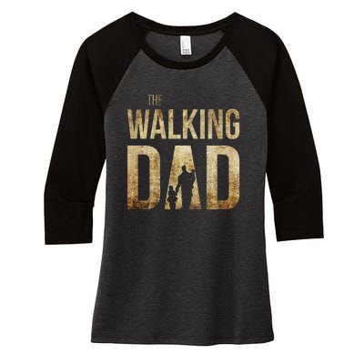 The Walking Dad Women's Tri-Blend 3/4-Sleeve Raglan Shirt