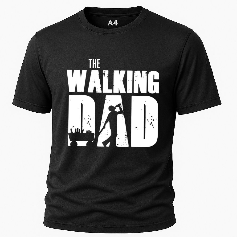 The Walking Dad Beer Fathers Day Cooling Performance Crew T-Shirt