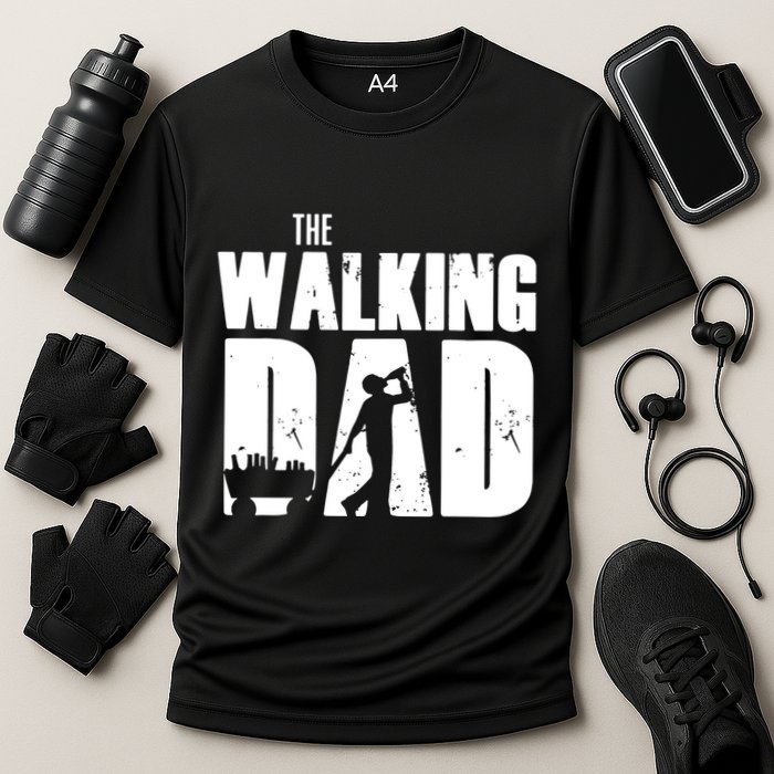 The Walking Dad Beer Fathers Day Cooling Performance Crew T-Shirt