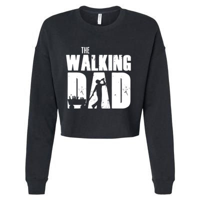 The Walking Dad Beer Fathers Day Cropped Pullover Crew