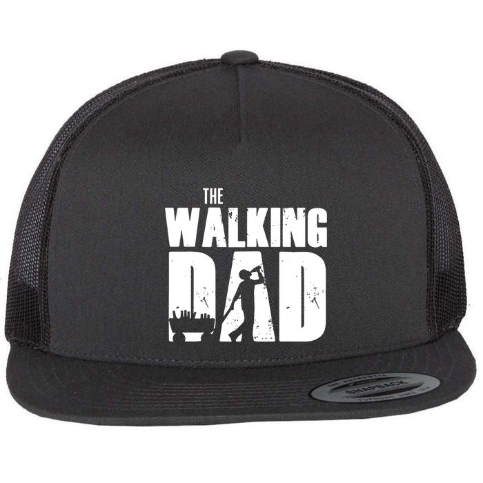 The Walking Dad Beer Fathers Day Flat Bill Trucker Hat