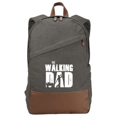 The Walking Dad Beer Fathers Day Cotton Canvas Backpack