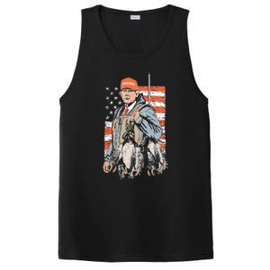 Trump With Dog Duck Waterfowl Hunting Deer PosiCharge Competitor Tank