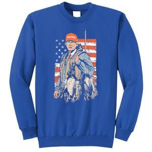 Trump With Dog Duck Waterfowl Hunting Deer Sweatshirt