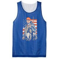 Trump With Dog Duck Waterfowl Hunting Deer Mesh Reversible Basketball Jersey Tank