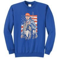 Trump With Dog Duck Waterfowl Hunting Deer Tall Sweatshirt