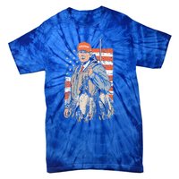 Trump With Dog Duck Waterfowl Hunting Deer Tie-Dye T-Shirt