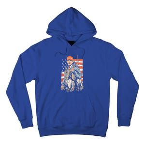 Trump With Dog Duck Waterfowl Hunting Deer Tall Hoodie