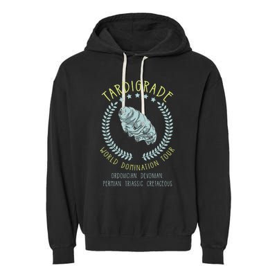 Tardigrade World Domination Microbiologist Gift Garment-Dyed Fleece Hoodie