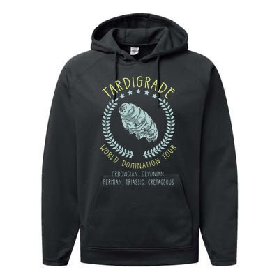 Tardigrade World Domination Microbiologist Gift Performance Fleece Hoodie