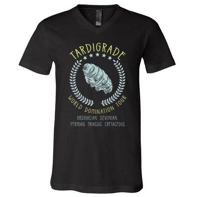 Tardigrade World Domination Microbiologist Gift V-Neck T-Shirt