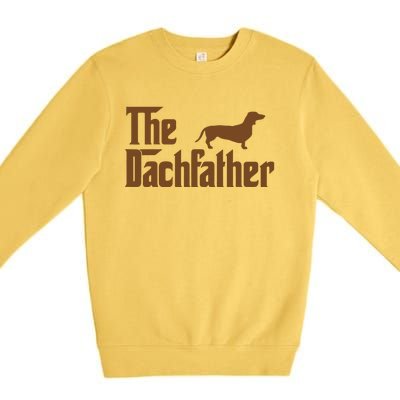 The Weiner Dog Father Funny Dachshund Premium Crewneck Sweatshirt