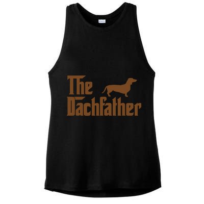 The Weiner Dog Father Funny Dachshund Ladies PosiCharge Tri-Blend Wicking Tank