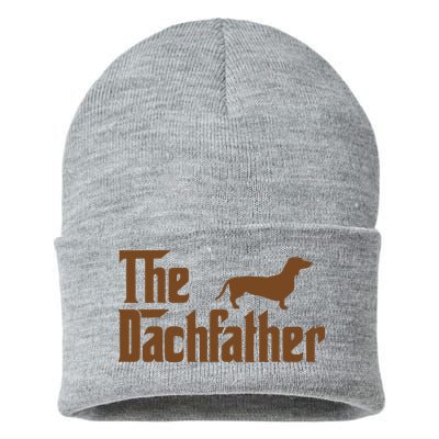 The Weiner Dog Father Funny Dachshund Sustainable Knit Beanie