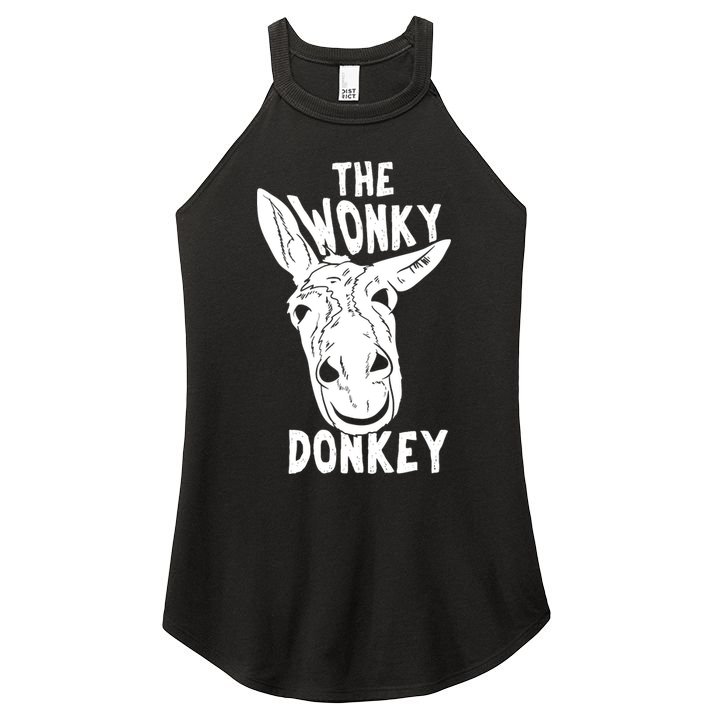 The Wonky Donkey Funny Donkey Lover Farm Animal Women's Perfect Tri Rocker Tank
