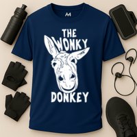 The Wonky Donkey Funny Donkey Lover Farm Animal Cooling Performance Crew T-Shirt
