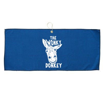 The Wonky Donkey Funny Donkey Lover Farm Animal Large Microfiber Waffle Golf Towel