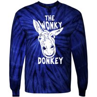 The Wonky Donkey Funny Donkey Lover Farm Animal Tie-Dye Long Sleeve Shirt