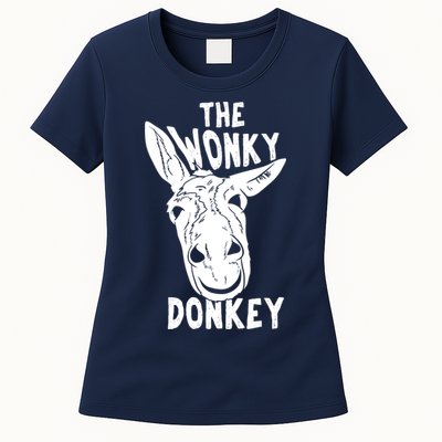 The Wonky Donkey Funny Donkey Lover Farm Animal Womens T-Shirt