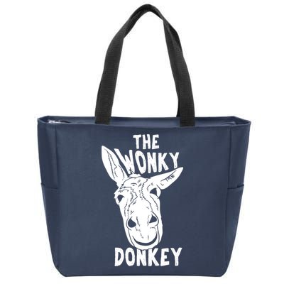The Wonky Donkey Funny Donkey Lover Farm Animal Zip Tote Bag